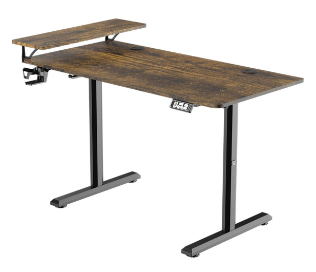Ultradesk HIGHLANDER Elektryczna regulacja Brązowe - 1295842 - zdjęcie 4